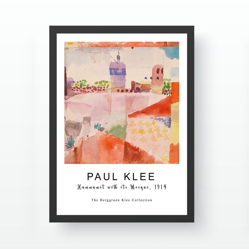 Falikép, festményt ábrázol, Paul Klee, narancssárga - rózsaszín, 35x45 cm - Butopêa akciós termékkép 1